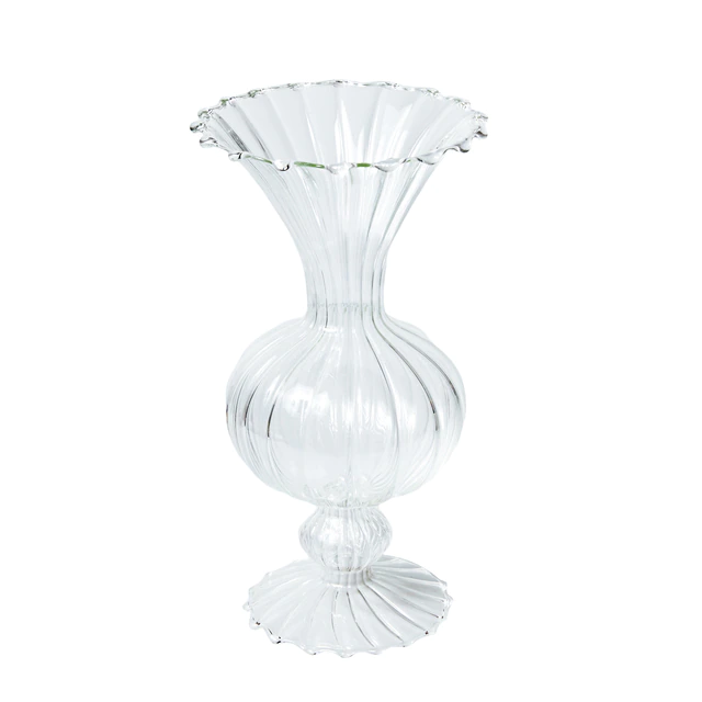 Retro Nordic Transparent Glass Flower Vase