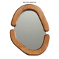 Retro Wood Framed Oval Makeup Vanity Mirror
