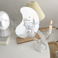 Transparent Geometric Glass Candle Holders