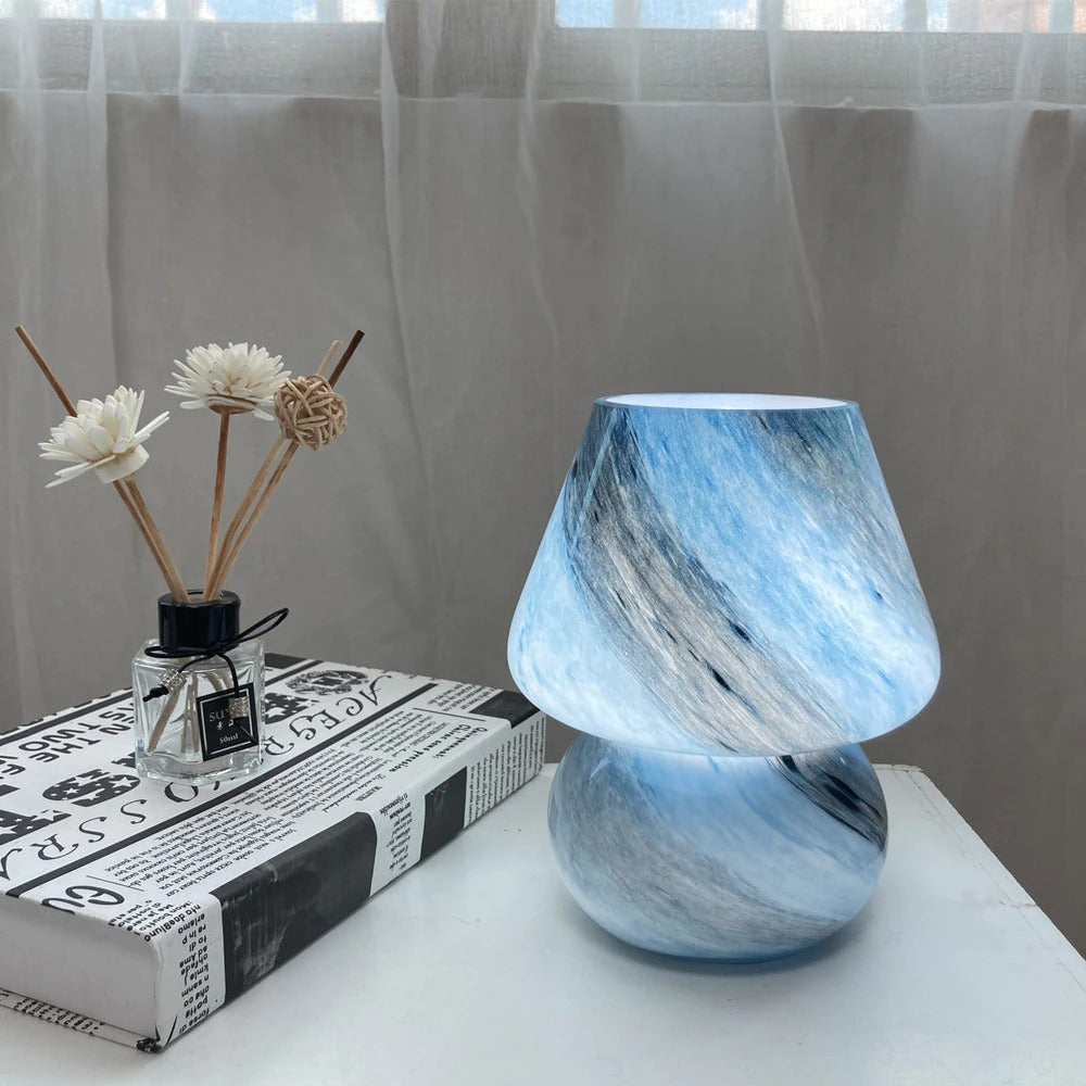 Korea Translucent Mushroom Glass Desk Lamp