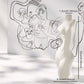 Nordic White Abstract Nude Female Body Vase For Flowers