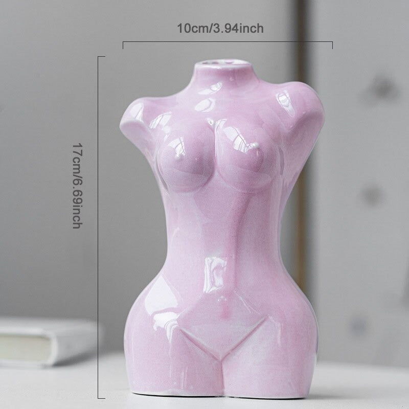 Nordic Woman Body Shape Ceramic Vase