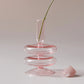 Pink Clear Glass Nordic Candle Holders, Glass Taper Candlesticks Holder