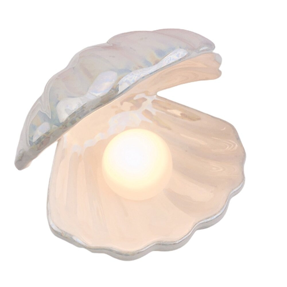 Ceramic Korea Shell Pearl Night Light, Ceramic Shell Pearl Night Light