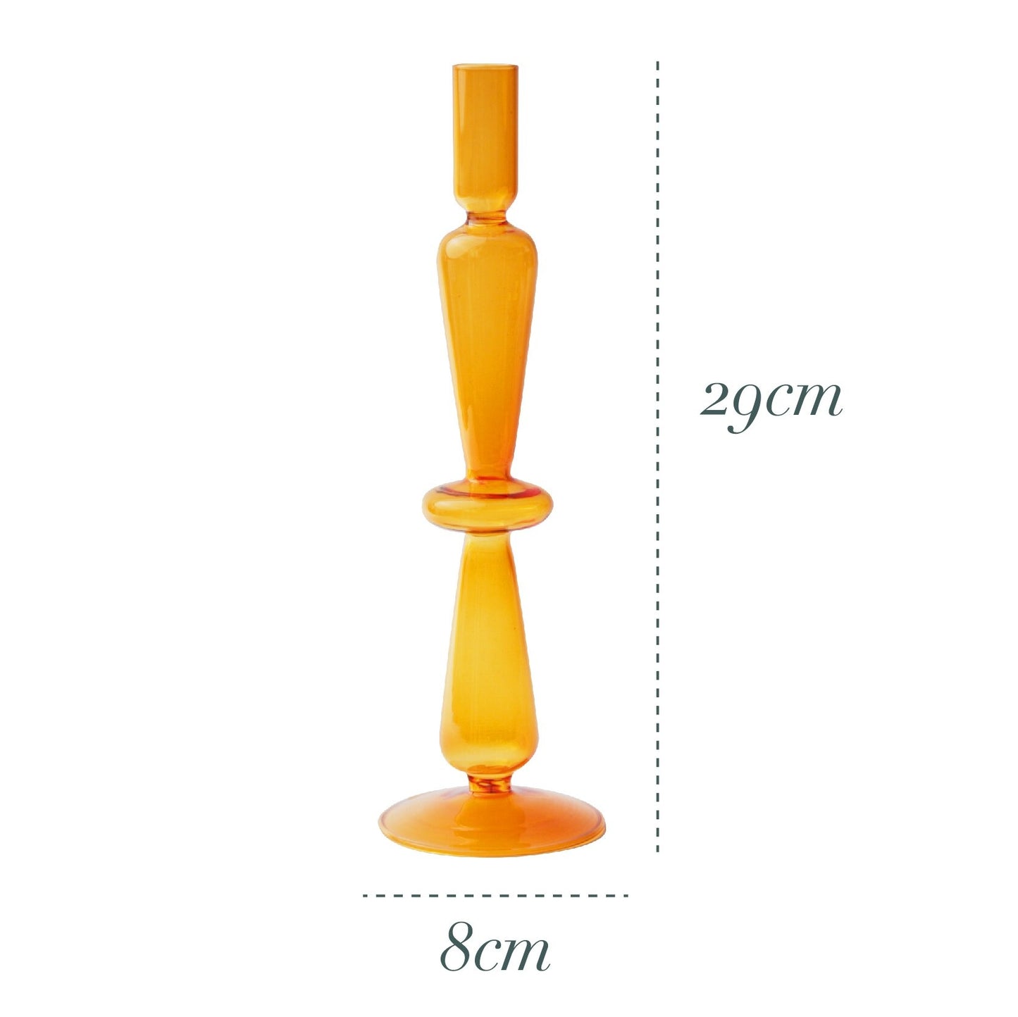 Nordic Retro Orange Glass Candleholder