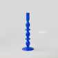 Blue Glass Candle Holders, Nordic Candlerstick Holders