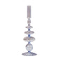 Lilac Glass Candlesticks, Nordic Candle Holders